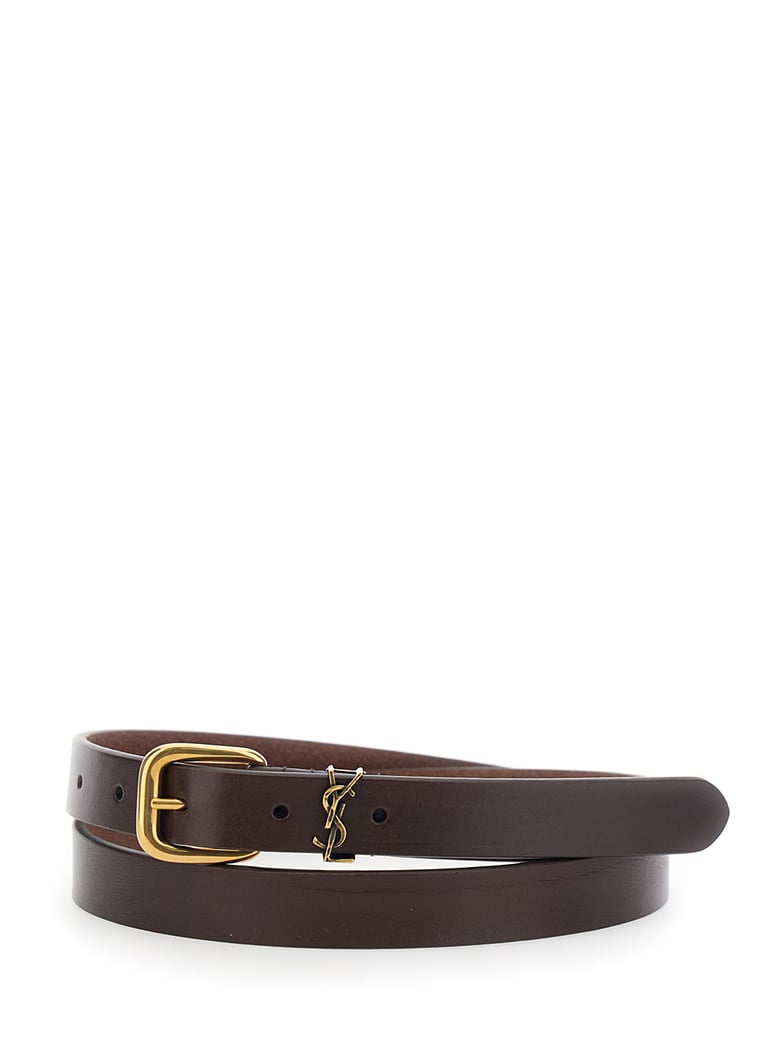 belt cassandre plate brown leather by Selfnex