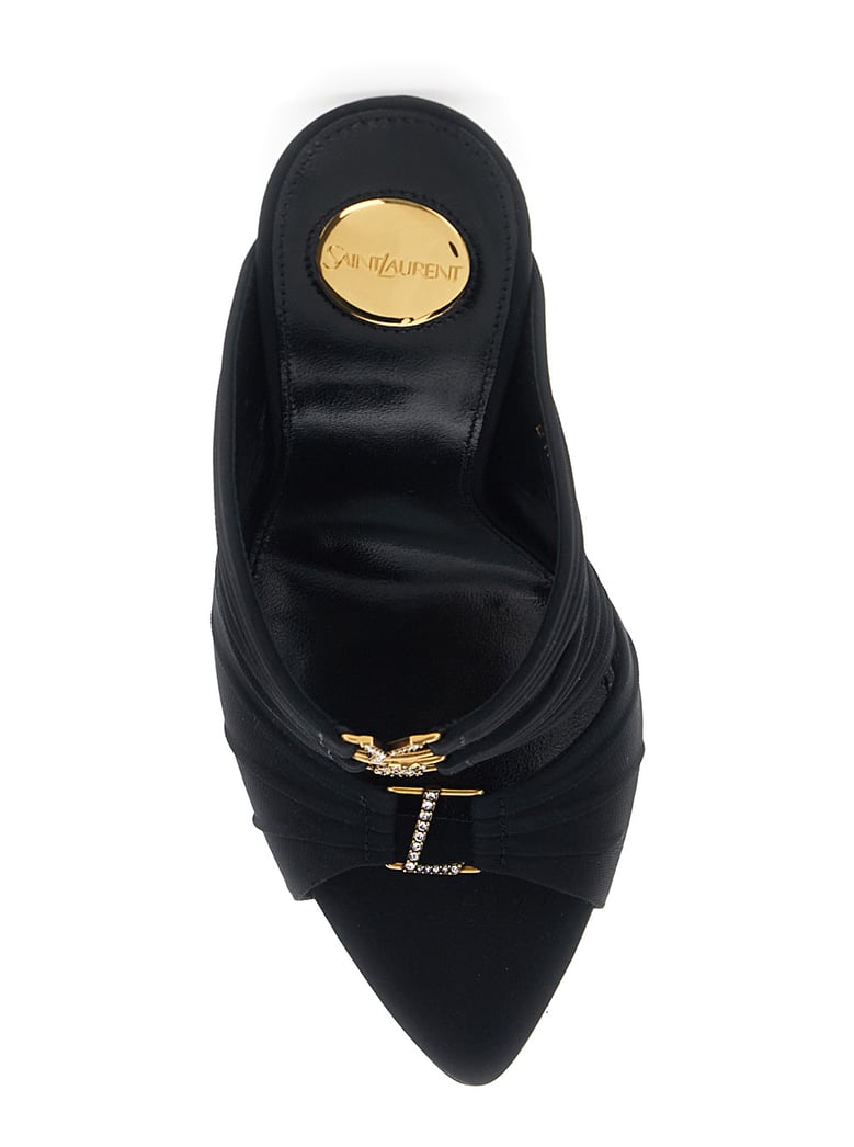 heeled sandals emilie black leather by Selfnex