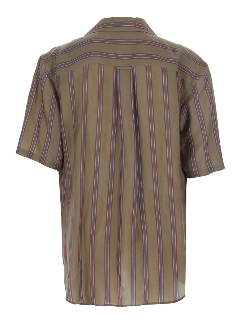 shirt boxy strips brown by Selfnex