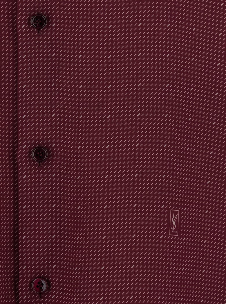 silk shirt bordeaux polka dot by Selfnex