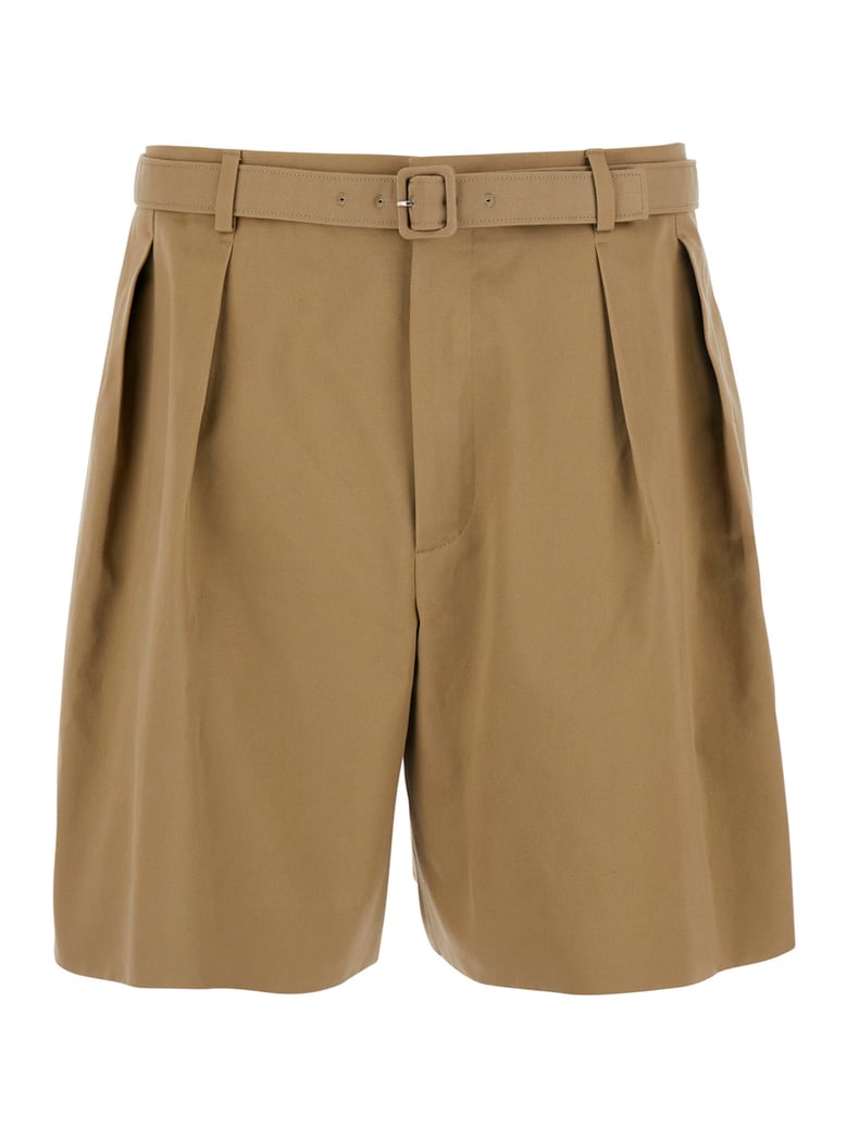 trousers high-waist beige cotton by Selfnex