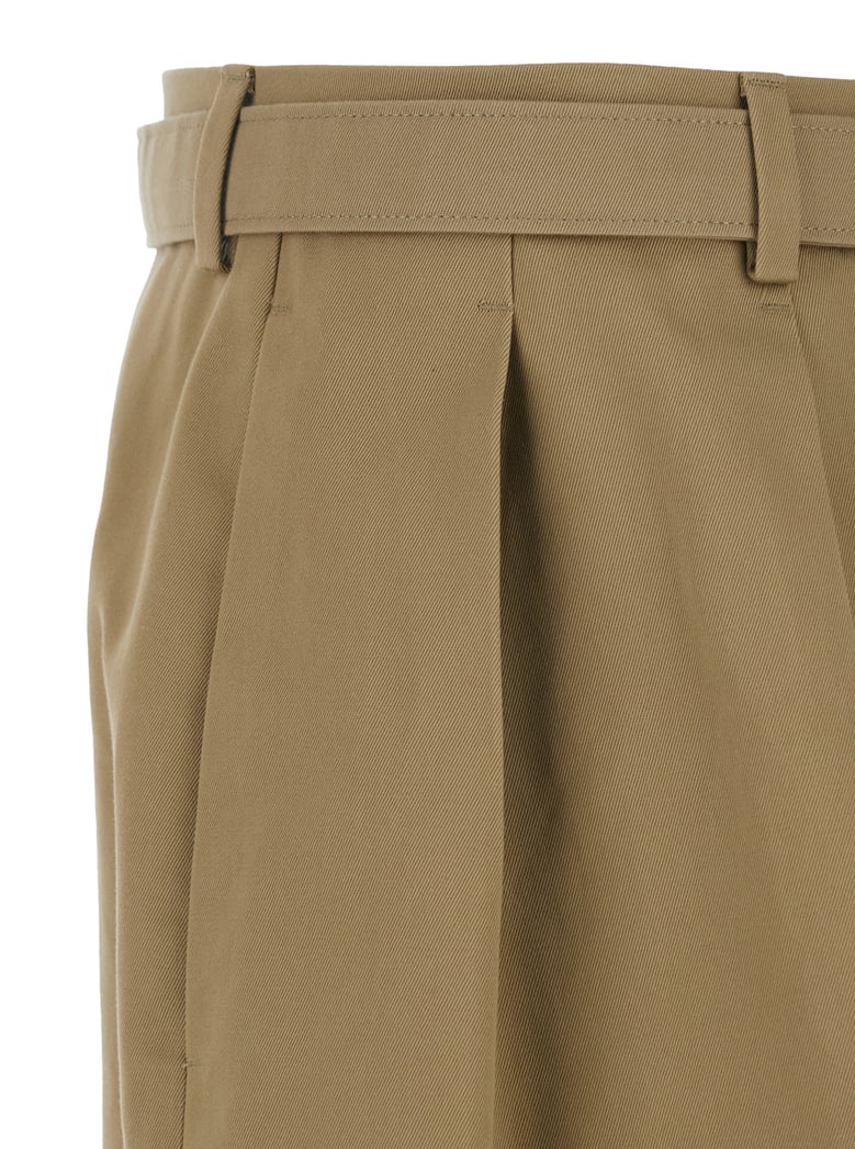 trousers high-waist beige cotton by Selfnex