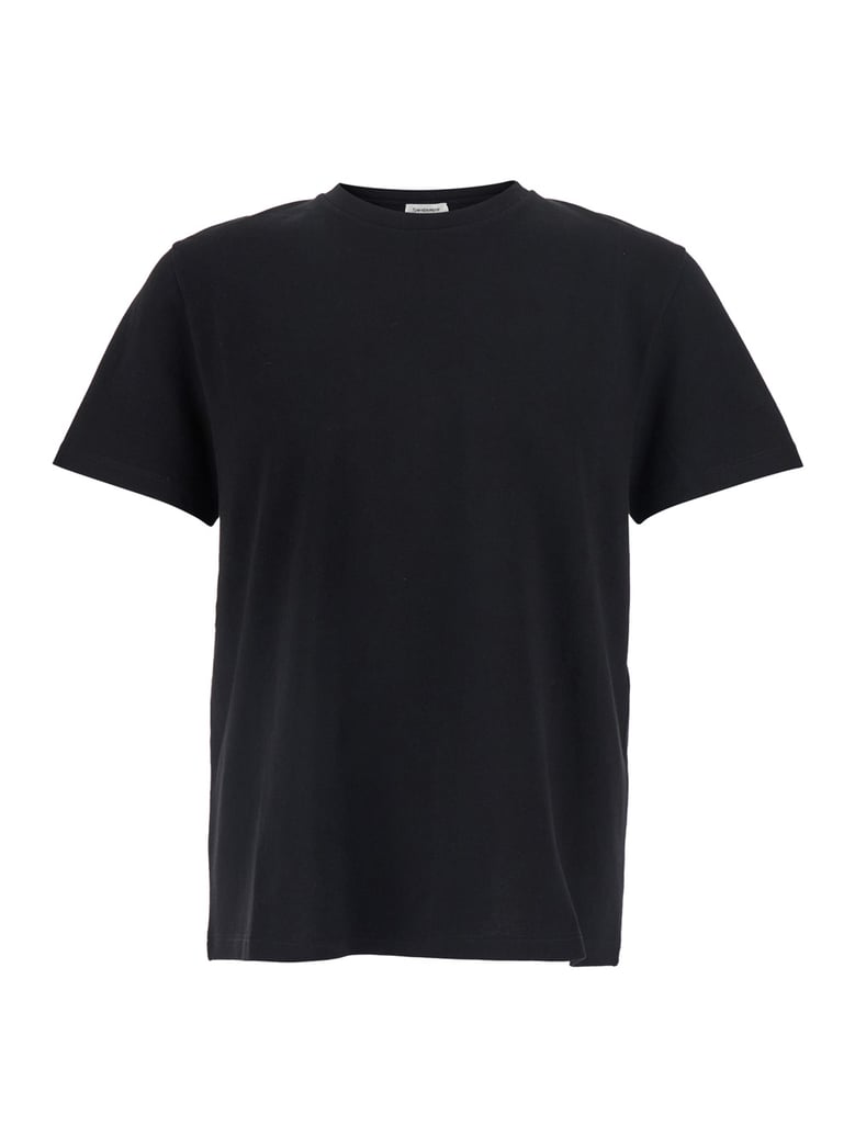 t-shirt round neck black cotton by Selfnex