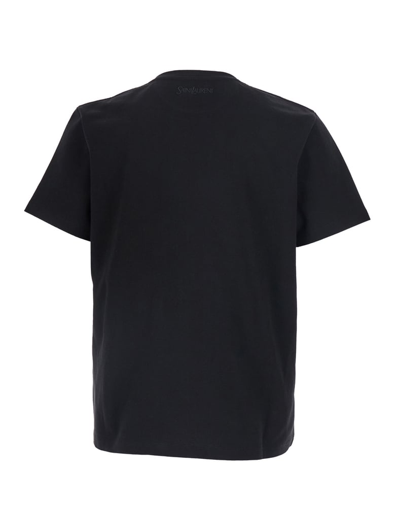 t-shirt round neck black cotton by Selfnex
