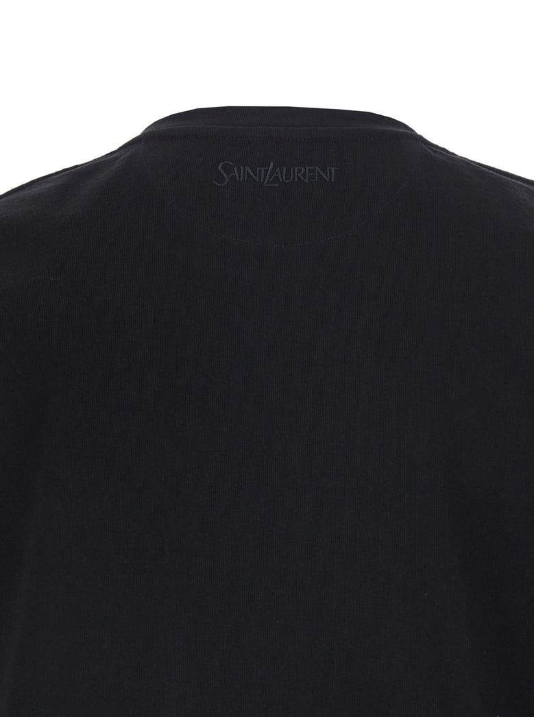 t-shirt round neck black cotton by Selfnex