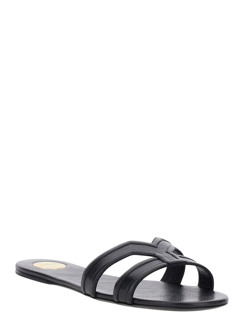 sandals mabrouka black leather by Selfnex