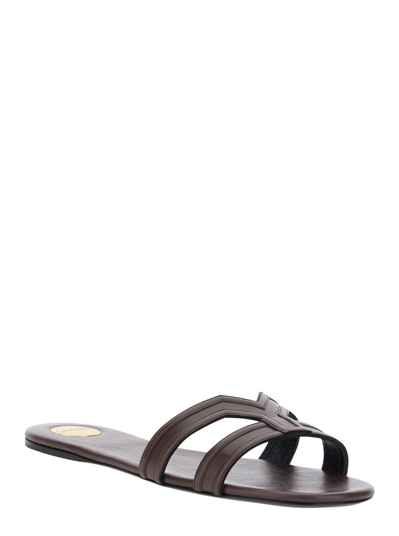 sandals mabrouka brown leather by Selfnex