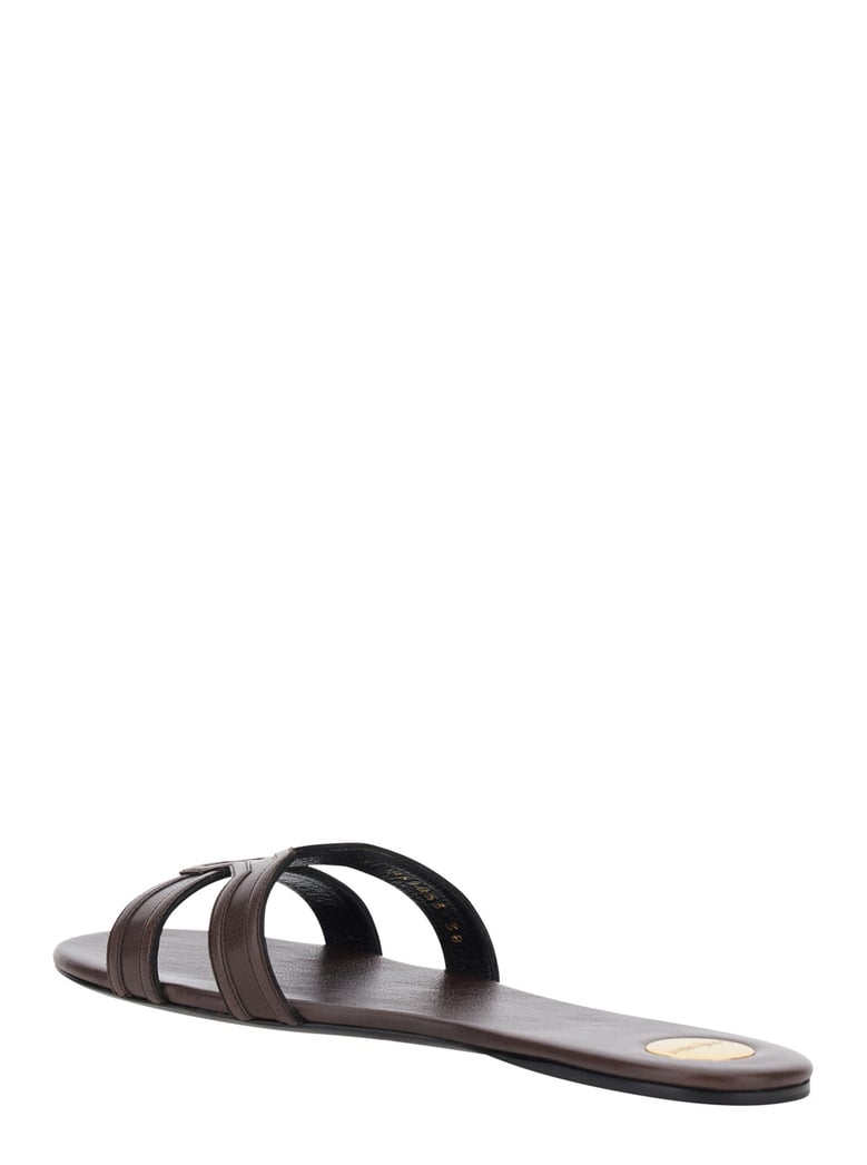 sandals mabrouka brown leather by Selfnex