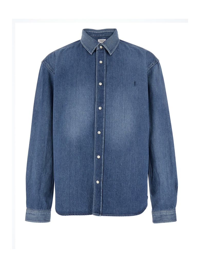 long sleeve denim shirt blue by Selfnex