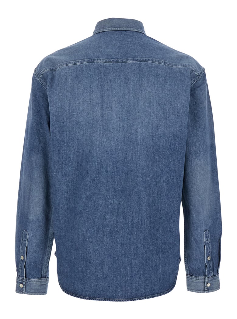 long sleeve denim shirt blue by Selfnex