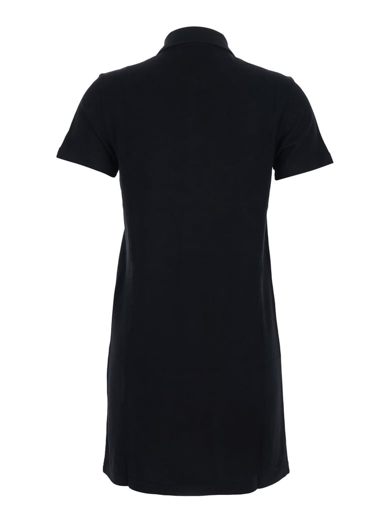 polo dress embroidered cotton black by Selfnex