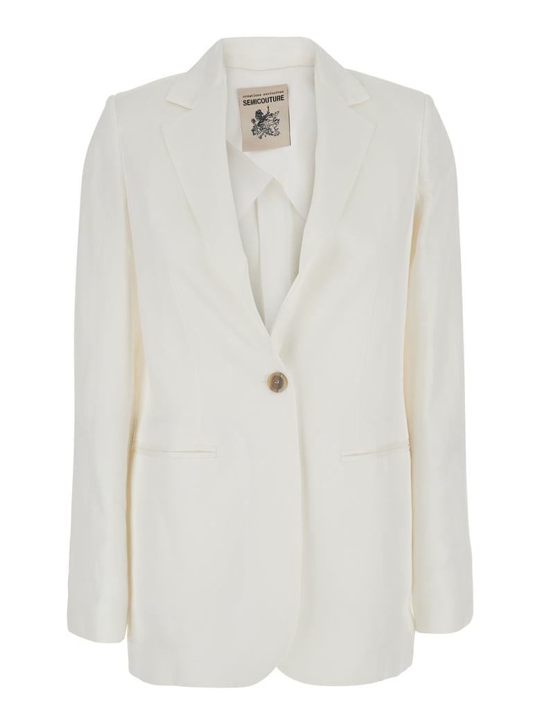 blazer viscose-linen white by Selfnex