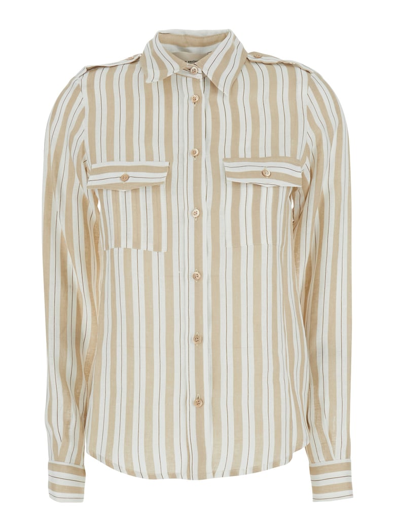 shirt linen beige by Selfnex