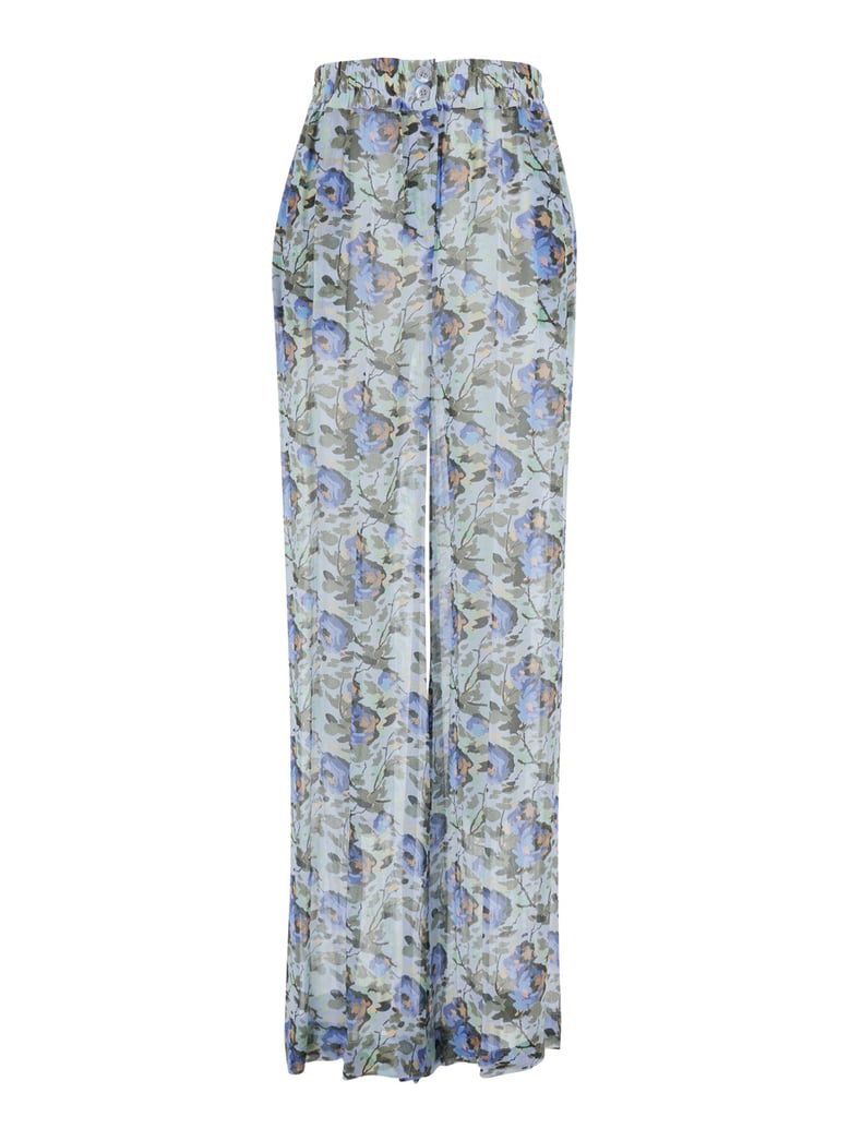 trousers printed viscose blue by Selfnex