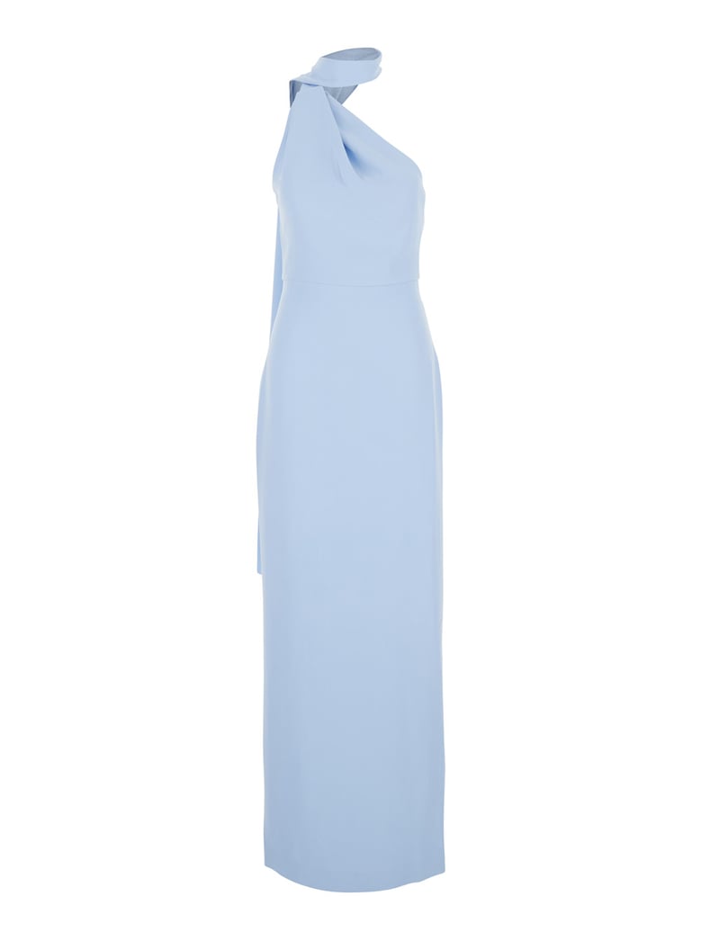 dress demi one-shoulder light blue by Selfnex