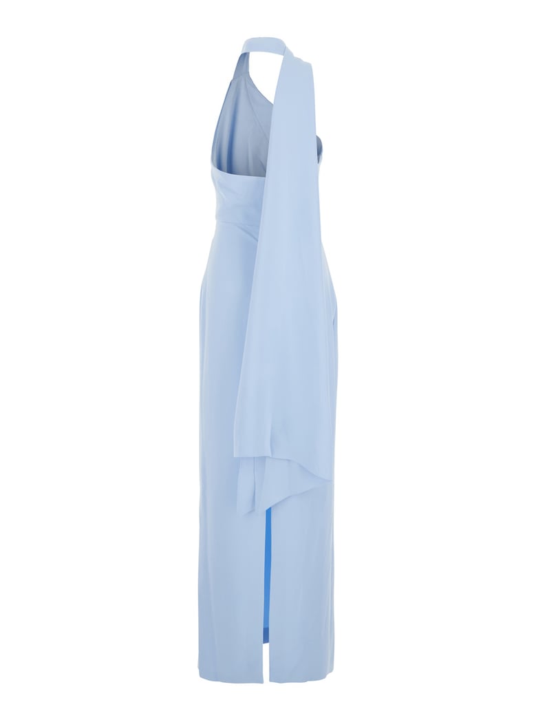 dress demi one-shoulder light blue by Selfnex