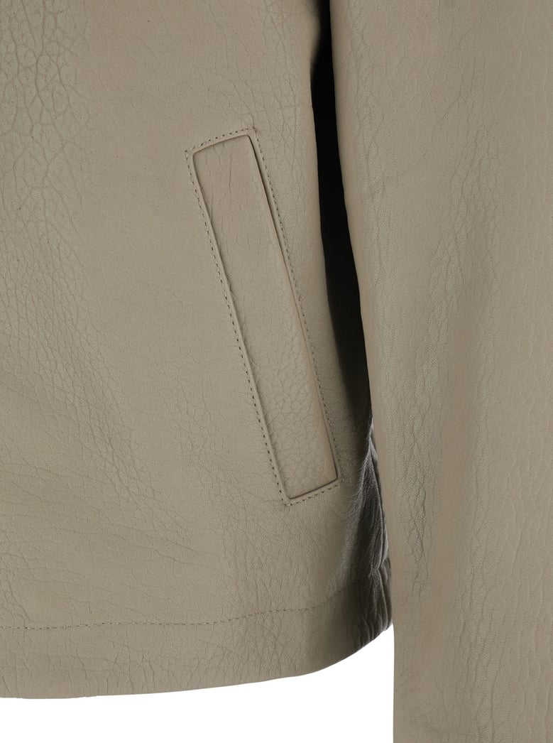 jacket crop leather beige by Selfnex