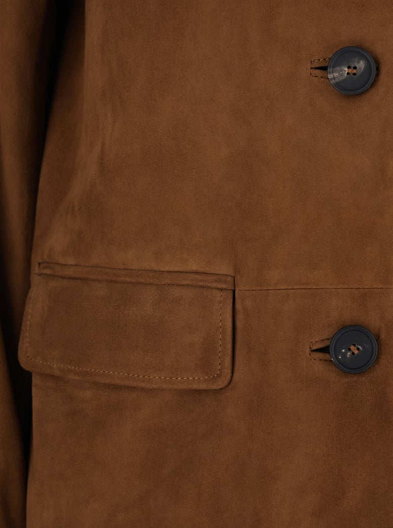 suede jacket flavia brown by Selfnex