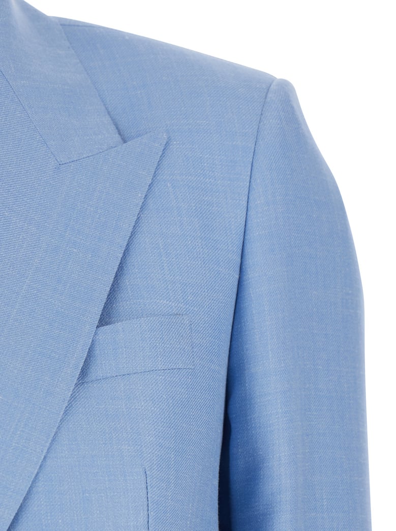 double-breasted jacket jasmine light blue wool by Selfnex