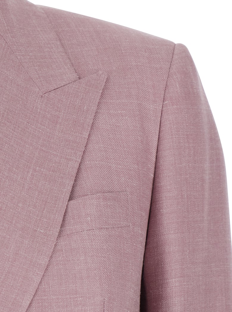 double-breasted jacket jasmine pink wool blend by Selfnex