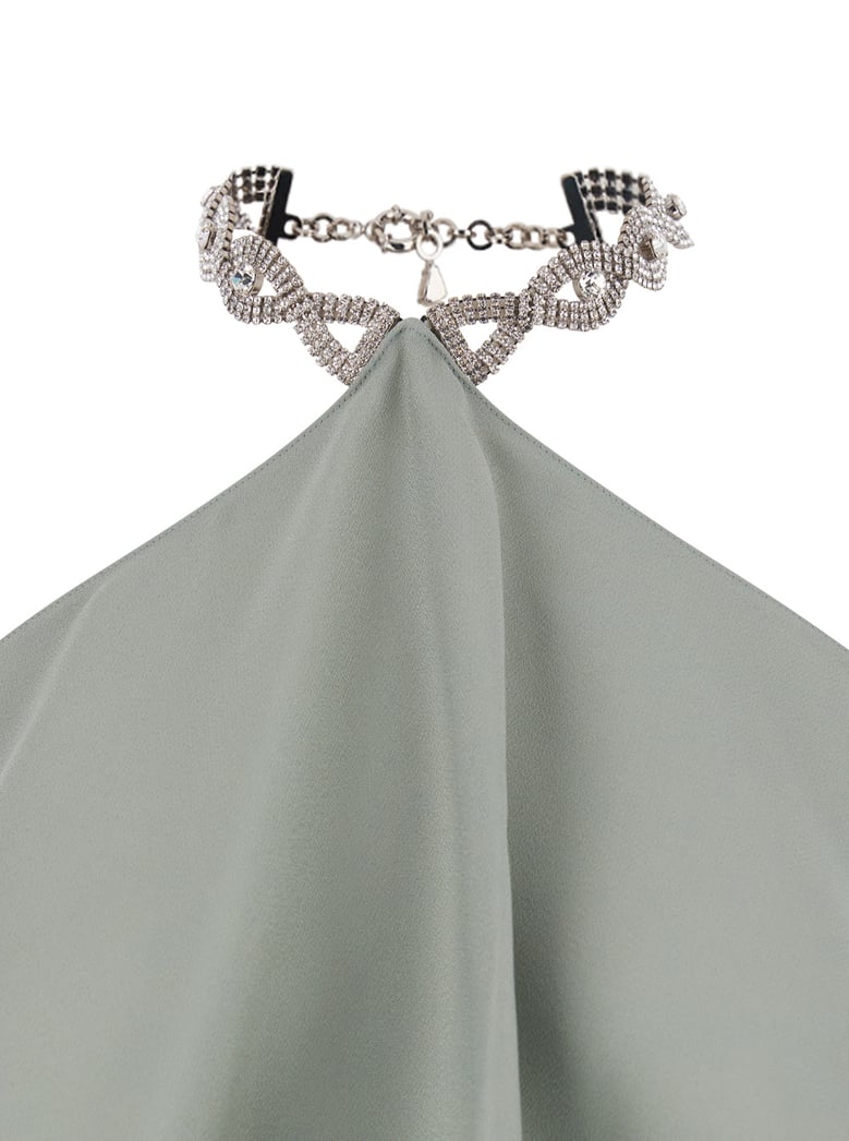 long dress cyclades faded green by Selfnex