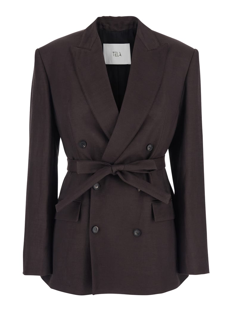 double-breasted jacket brown by Selfnex