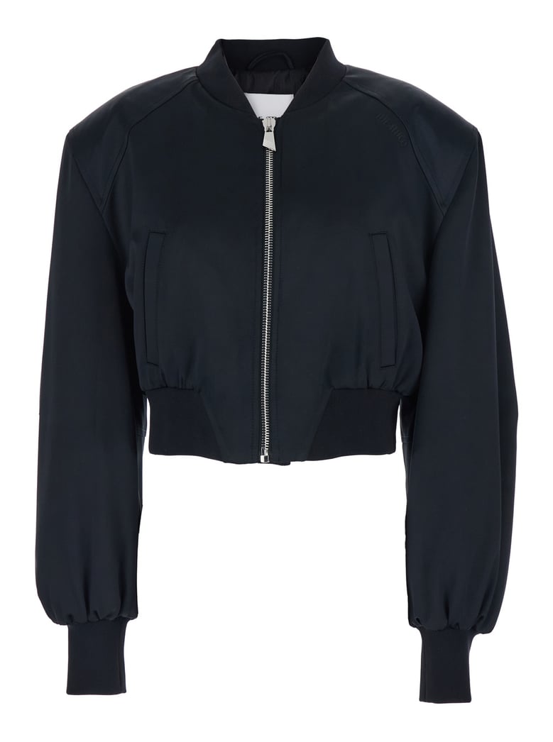 bomber jacket black viscose by Selfnex