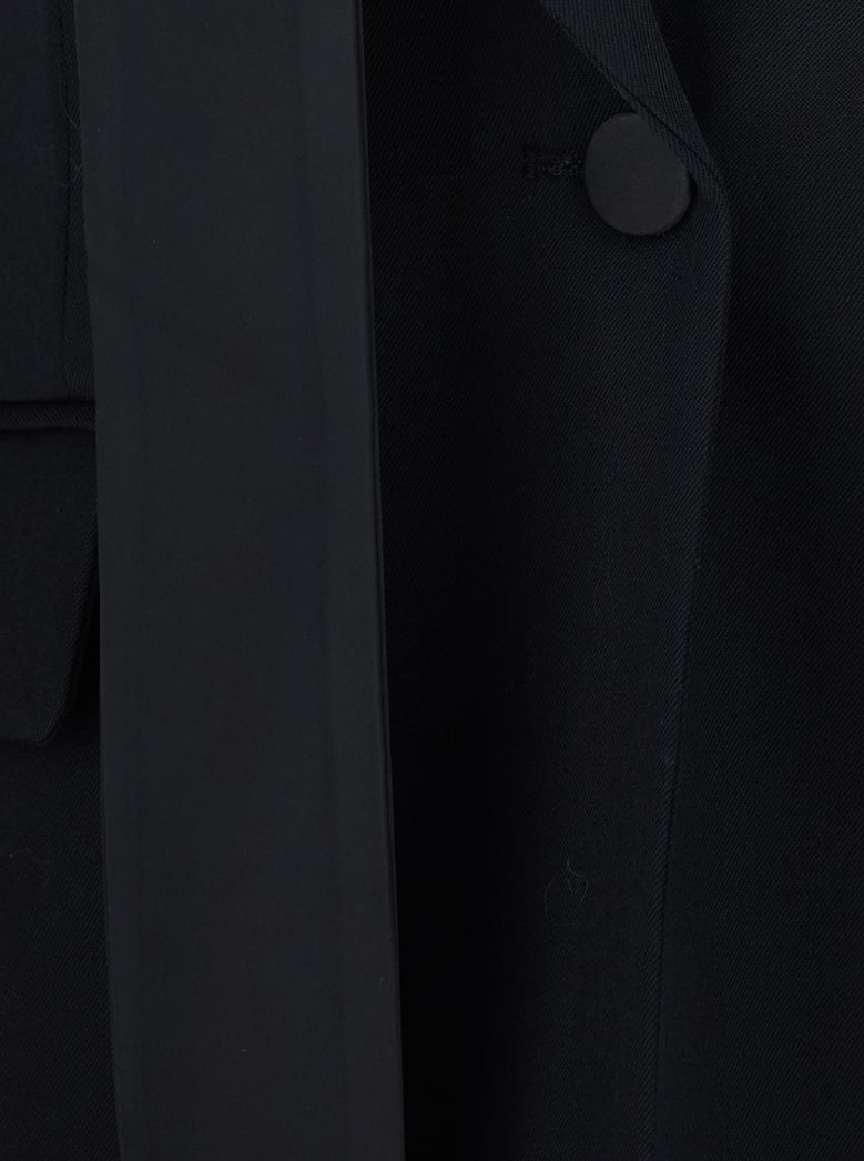 single-breasted wool jacket black by Selfnex