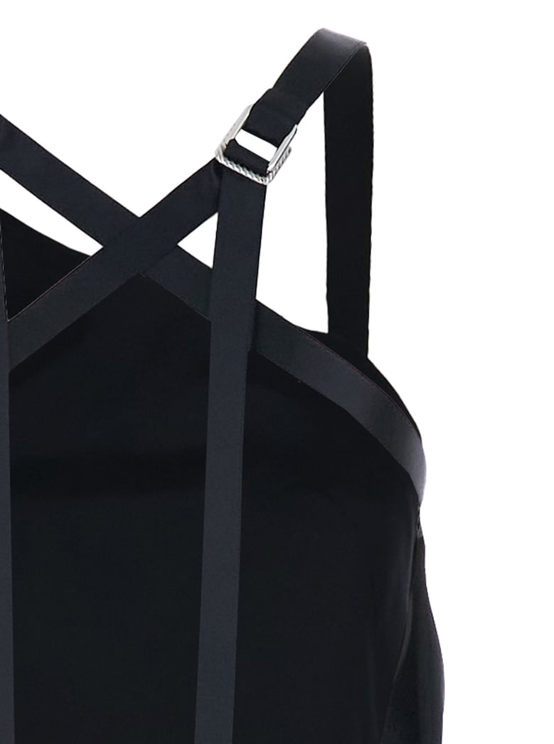 long sleeveless dress black viscose by Selfnex