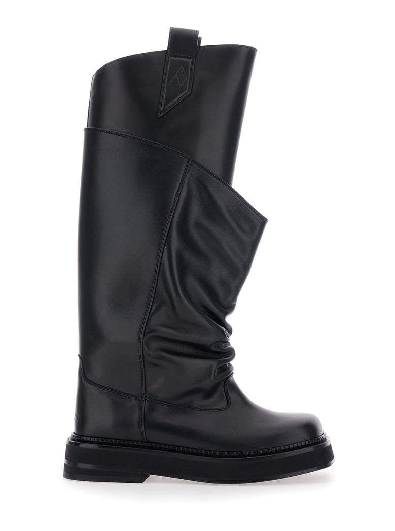 boots passeggiata black leather by Selfnex