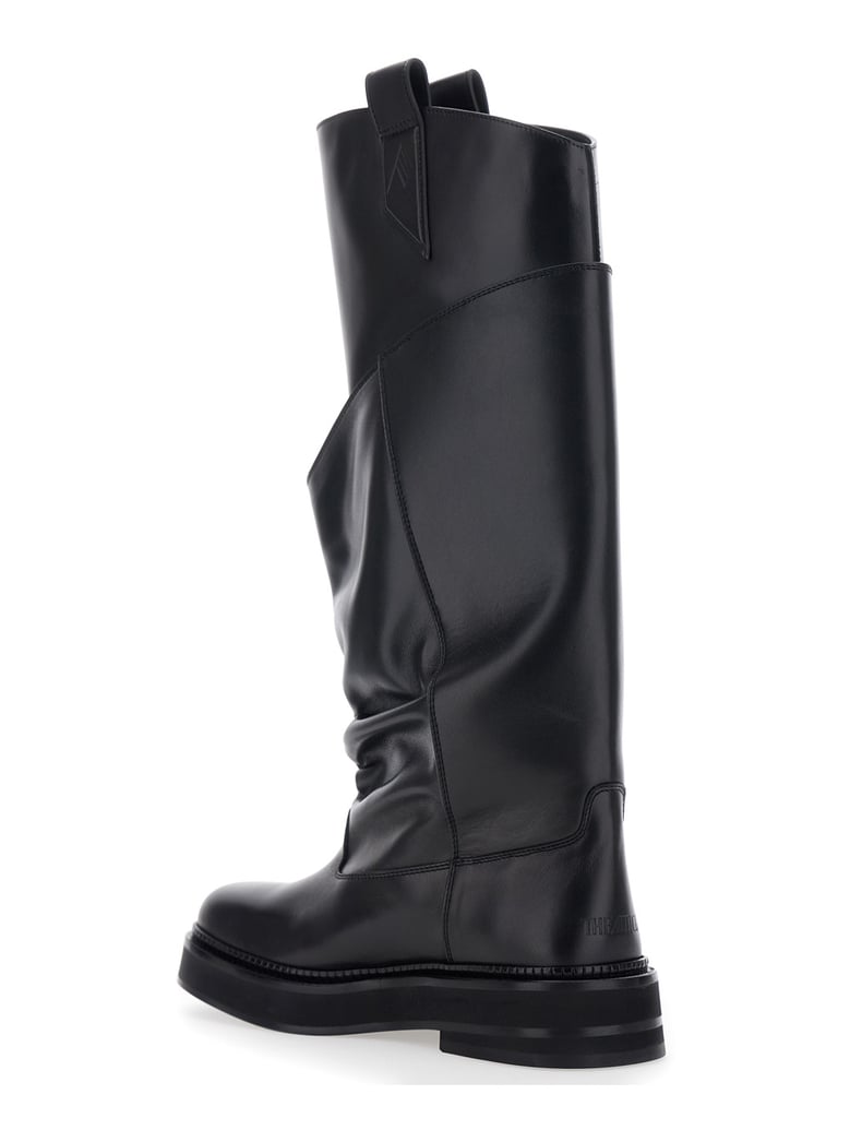 boots passeggiata black leather by Selfnex