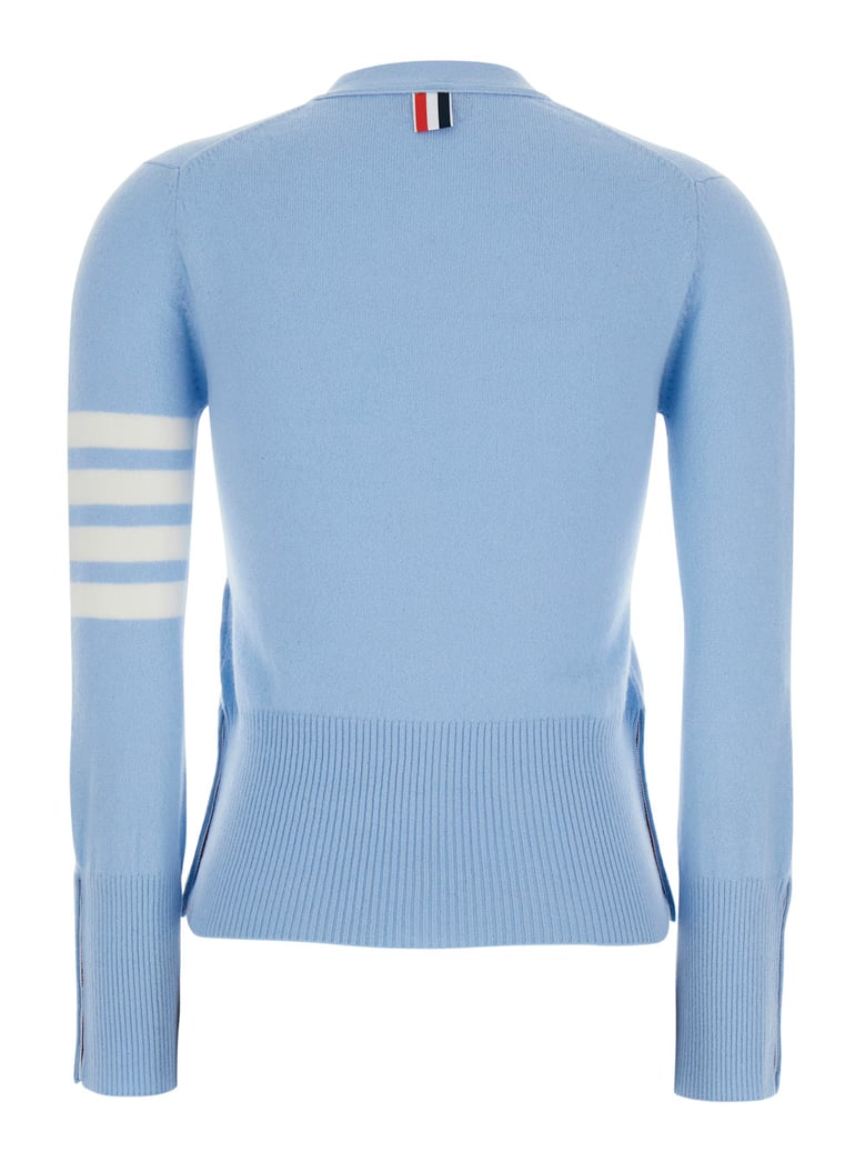 v-neck cardigan light blue cashmere by Selfnex