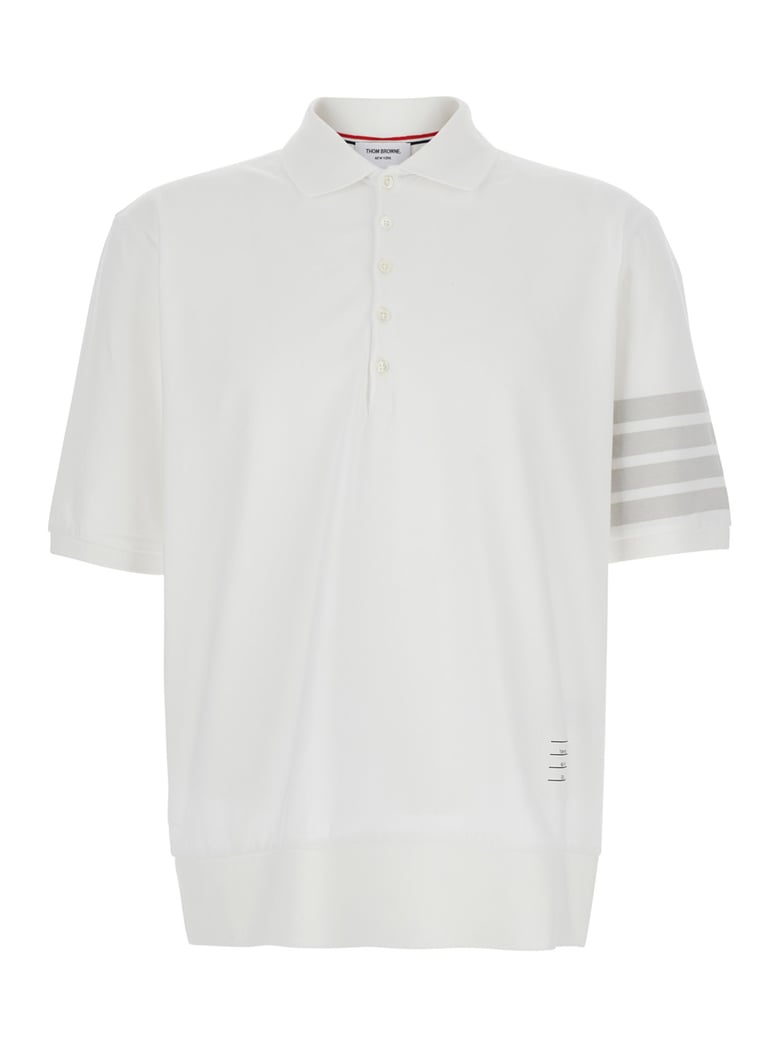polo shirt white cotton by Selfnex