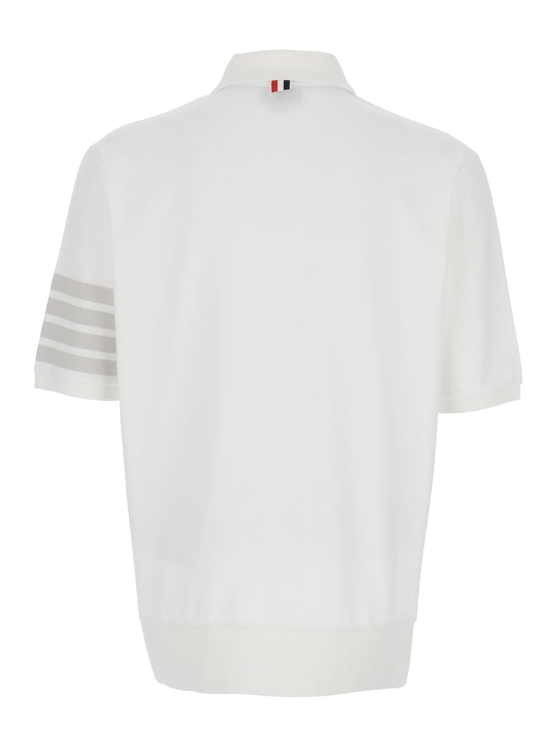 polo shirt white cotton by Selfnex