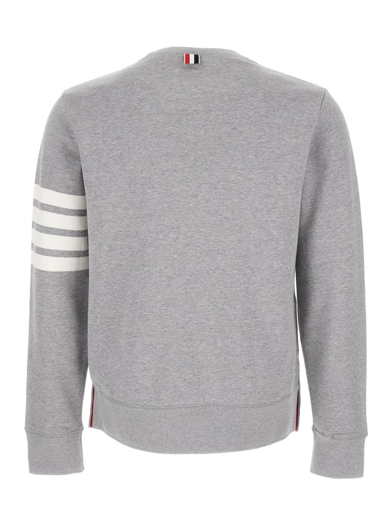 crew neck sweatshirt 4 bar tab grey by Selfnex