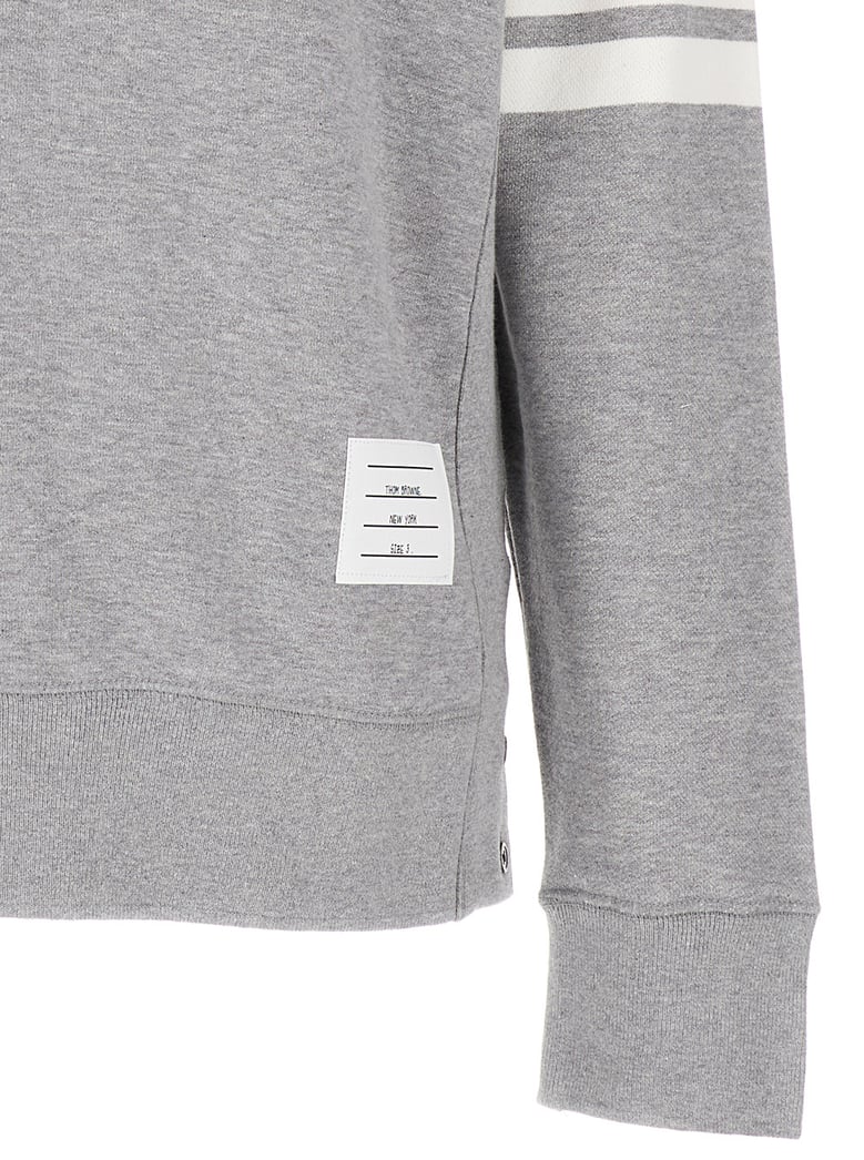 crew neck sweatshirt 4 bar tab grey by Selfnex
