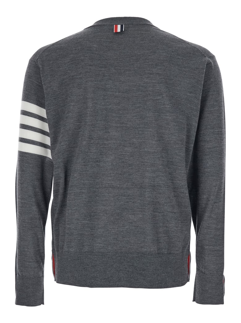 crew neck sweater grey virgin wool by Selfnex