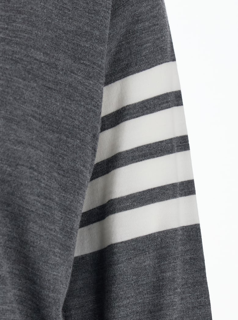 crew neck sweater grey virgin wool by Selfnex
