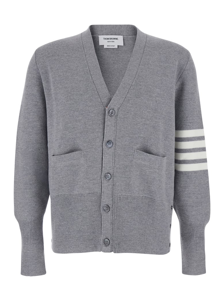 wool cardigan v-neck grey by Selfnex