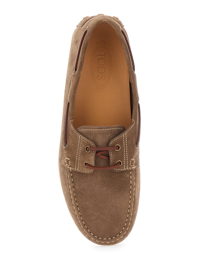 loafers bubble gommino brown suede by Selfnex