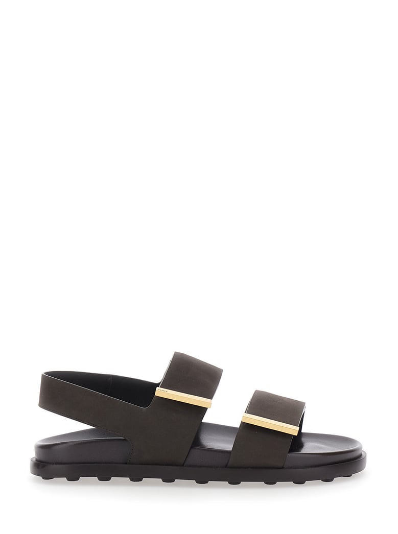 leather sandals, brown by Selfnex