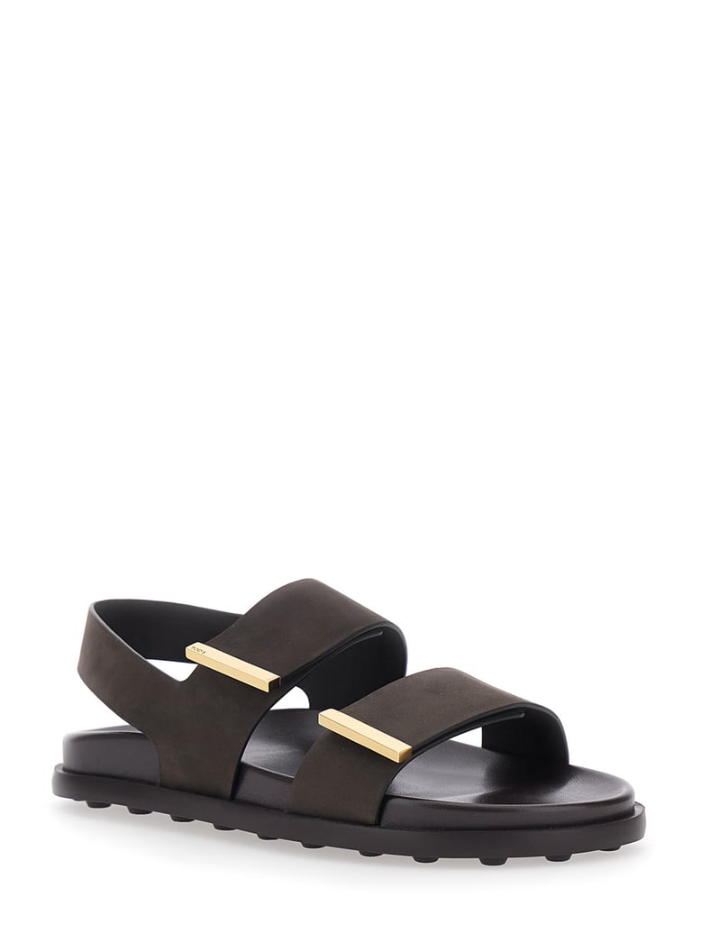 leather sandals, brown by Selfnex