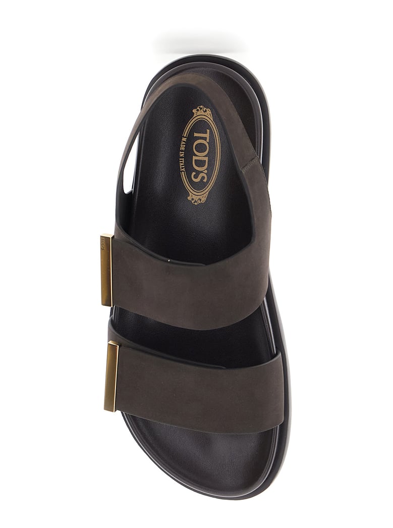 leather sandals, brown by Selfnex