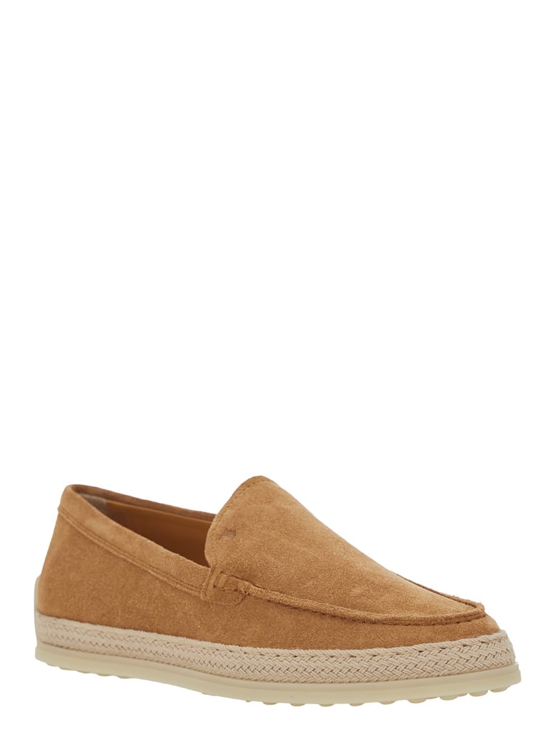loafers crocodile-embossed brown suede by Selfnex