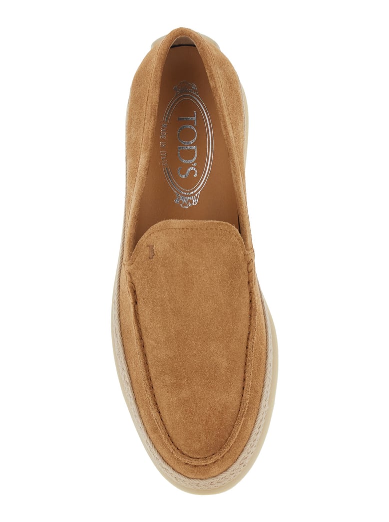 loafers crocodile-embossed brown suede by Selfnex
