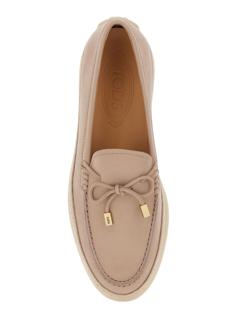 loafers, pink leather, bow detail by Selfnex
