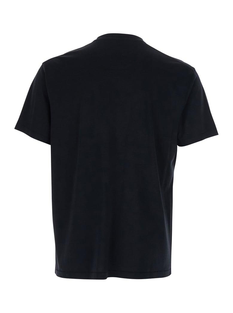 t-shirt crew neck black cotton blend by Selfnex
