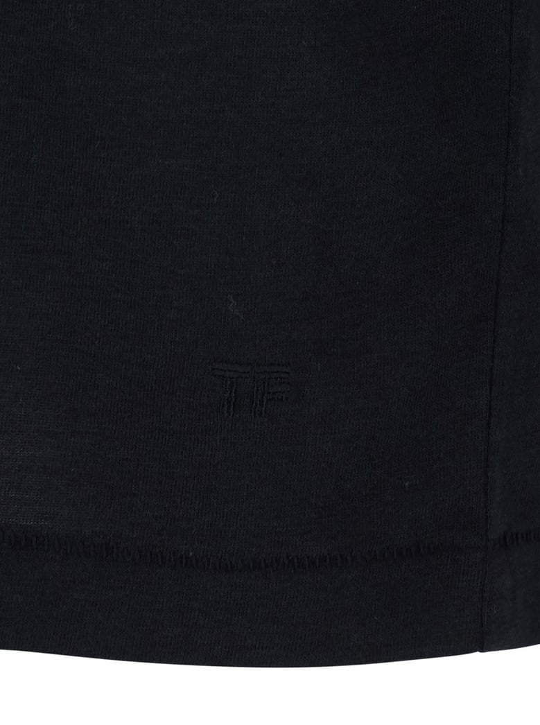 t-shirt crew neck black cotton blend by Selfnex
