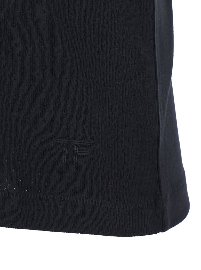 t-shirt with logo embroidery, black by Selfnex