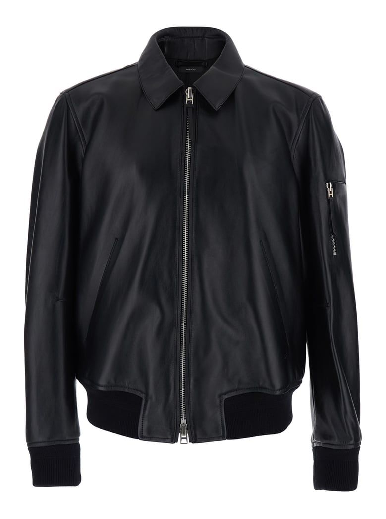 leather jacket, black by Selfnex